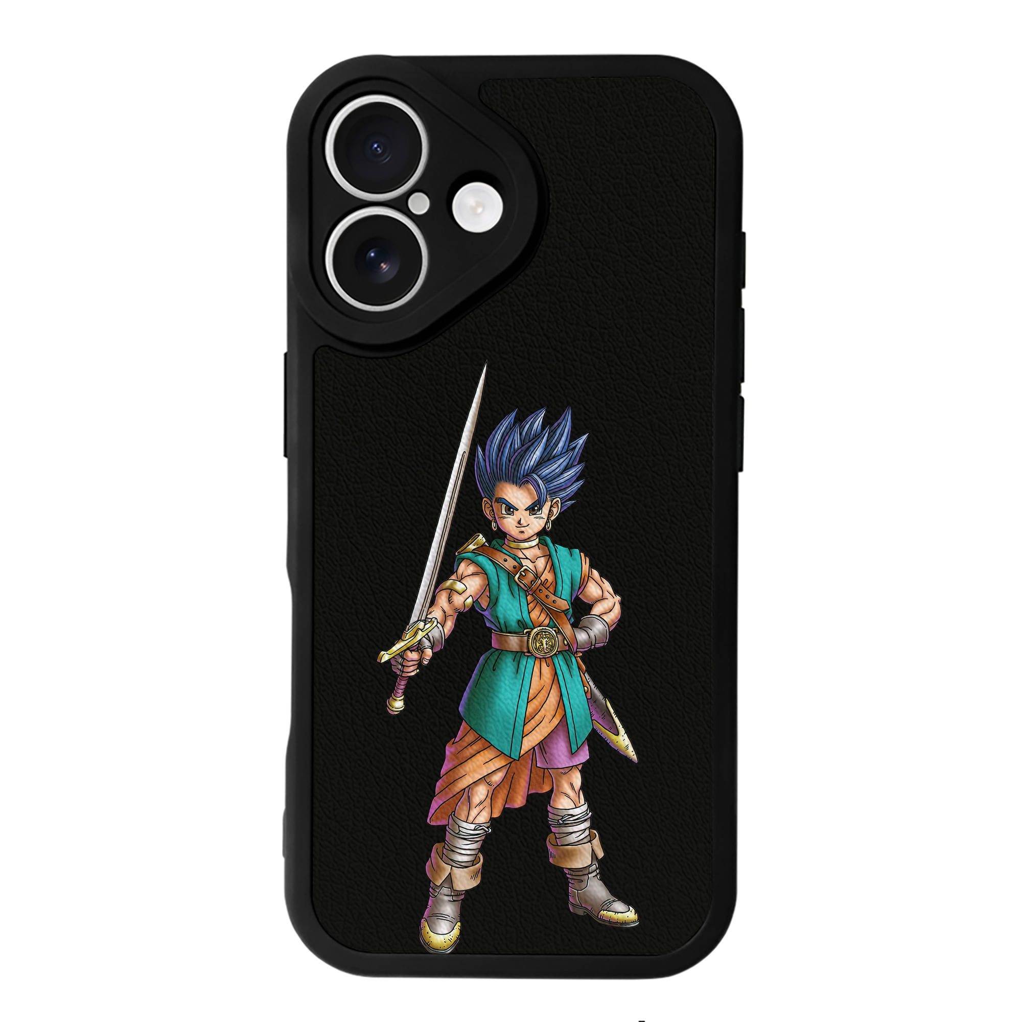 （画像用） ドラゴンクエスト Doragon Kuesuto Dragon Quest 【iPhone 16シリーズ対応】シリコンスマホケース（レザー調） 材質：シリコン